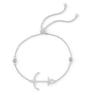 ⚓️ CZ Anchor Friendship Bolo Bracelet